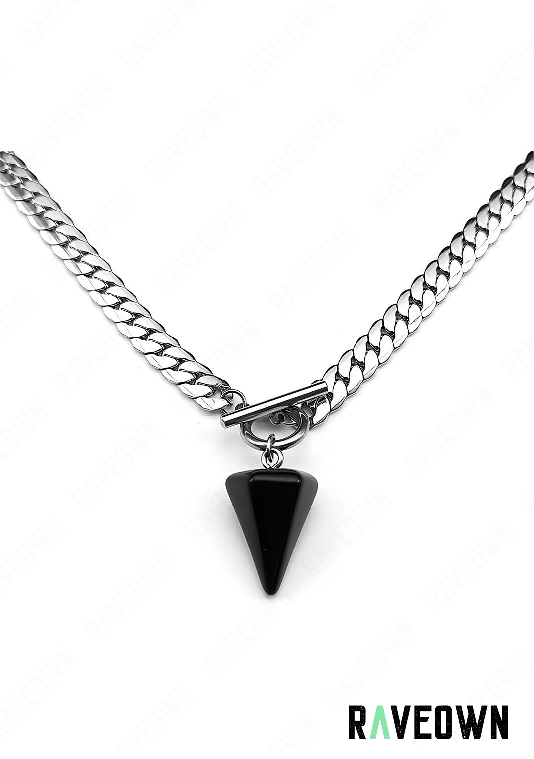 Collier Pendentif Techno noir | RÆVEN