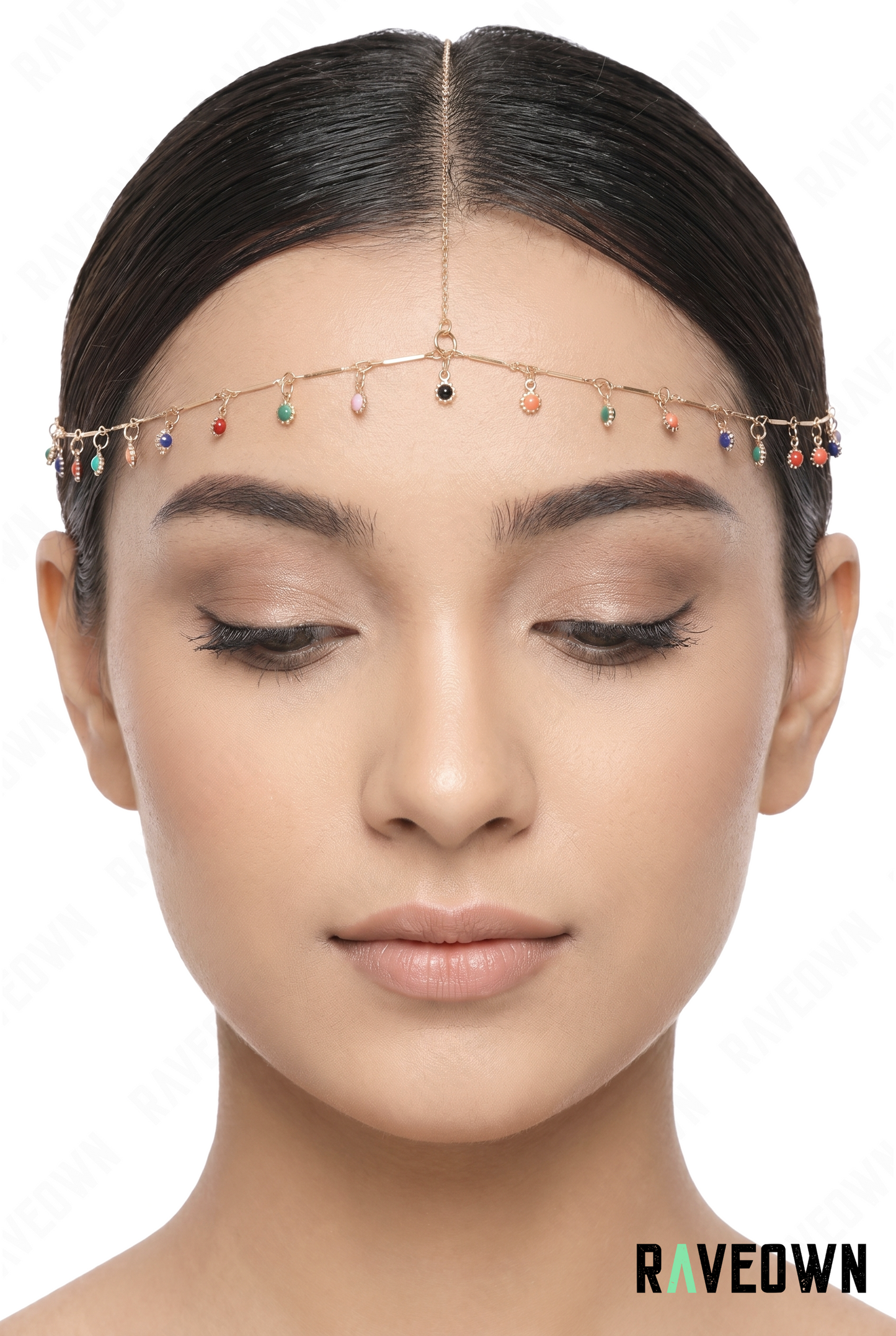 Bijou De Tête – Chaîne Fine Pendentifs Colorés | Festi.Life