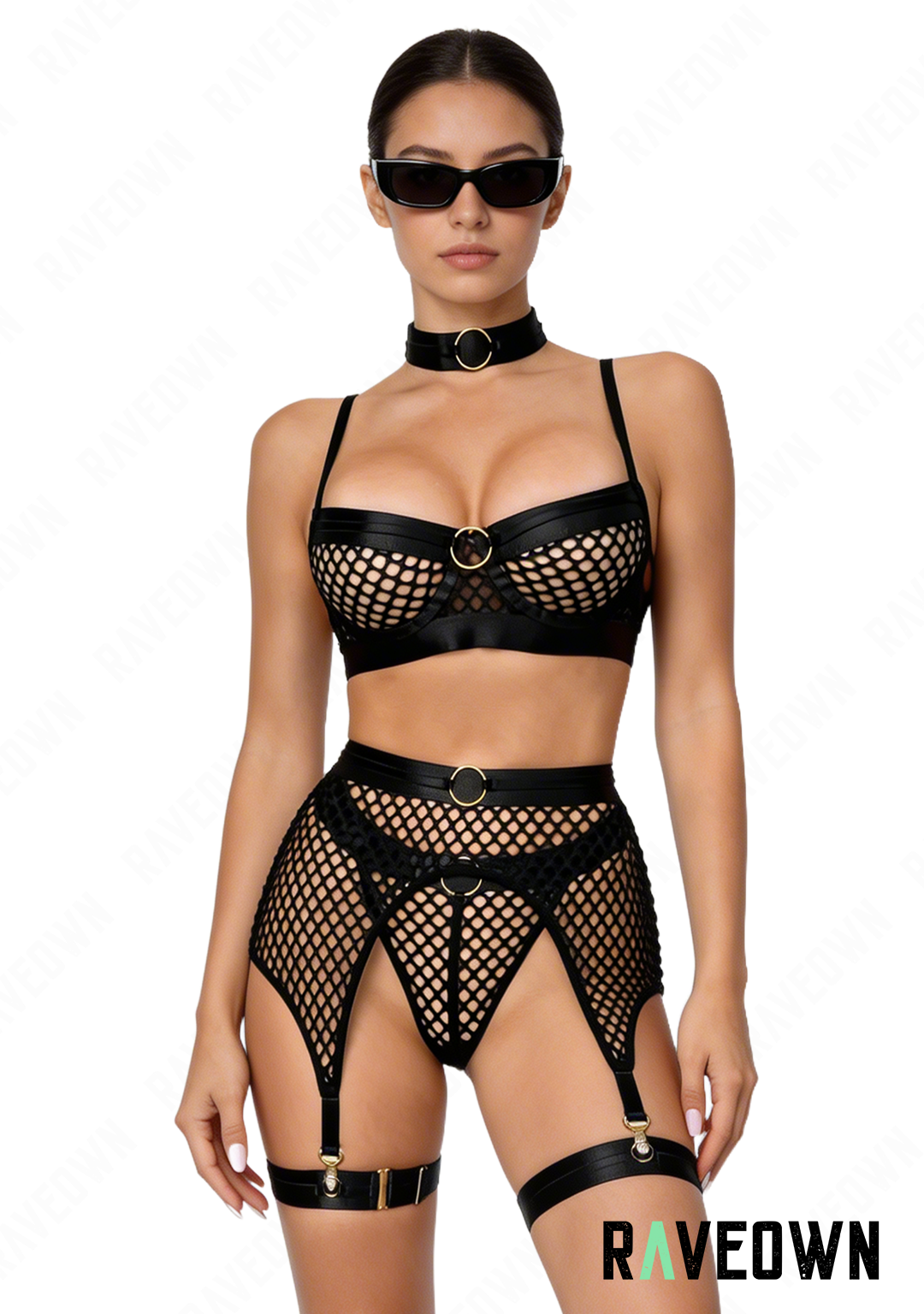 Set 4 pièces Lingerie en Mailles | EchoRave