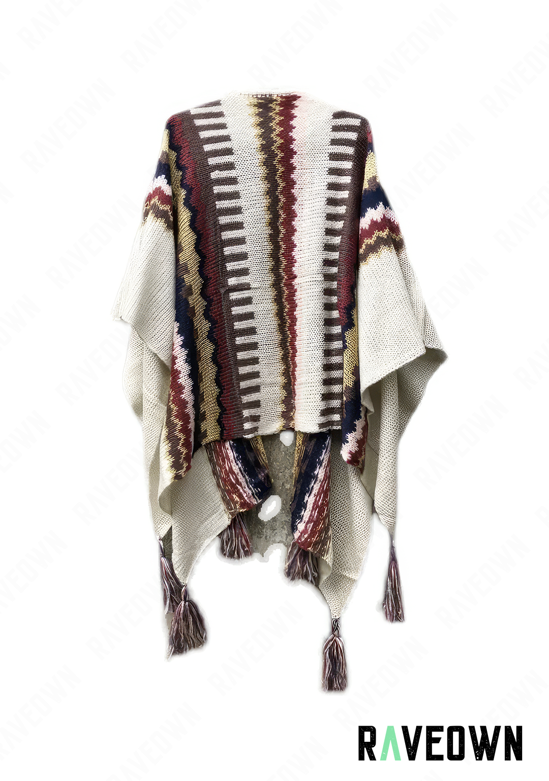 Poncho Avec Pompons | Hippie BOHO
