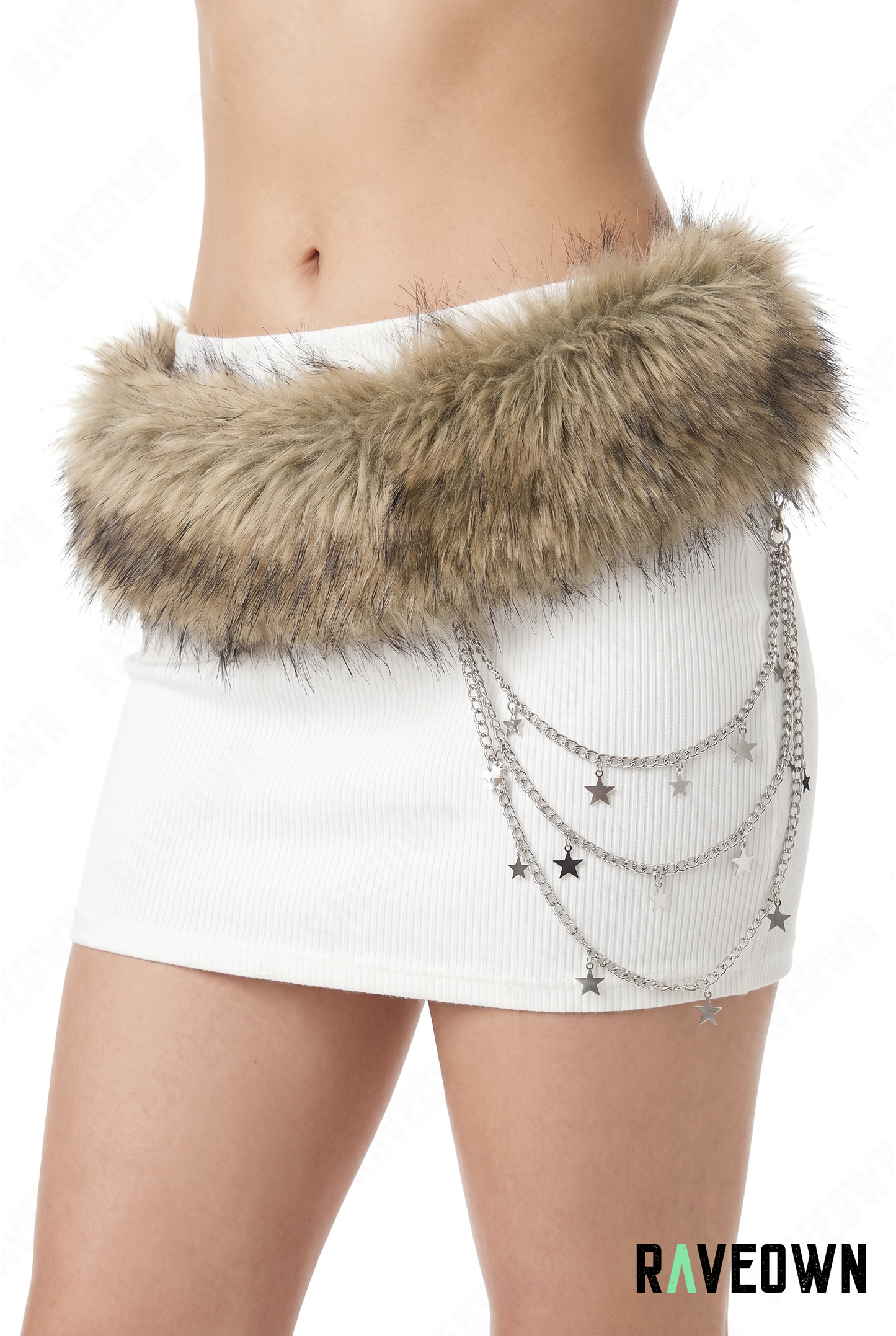 Ceinture Fausse Fourrure avec Etoiles | Rave.In.Fur