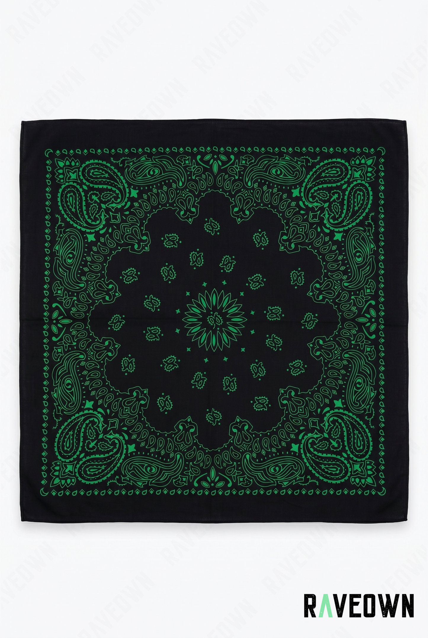 Foulard Bandana Noir – Paisley Classique | Terra Boho