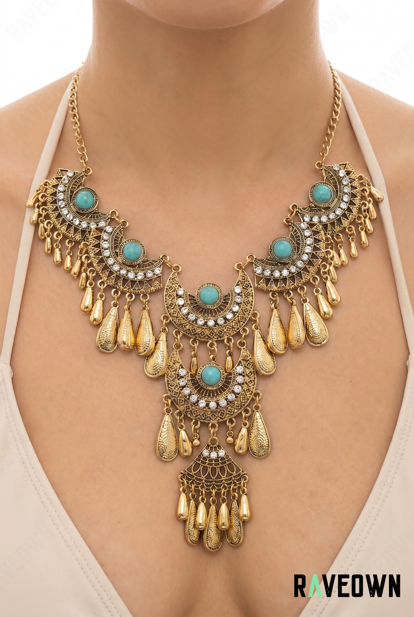 Collier Plastron Ethnique à Franges | Nektra