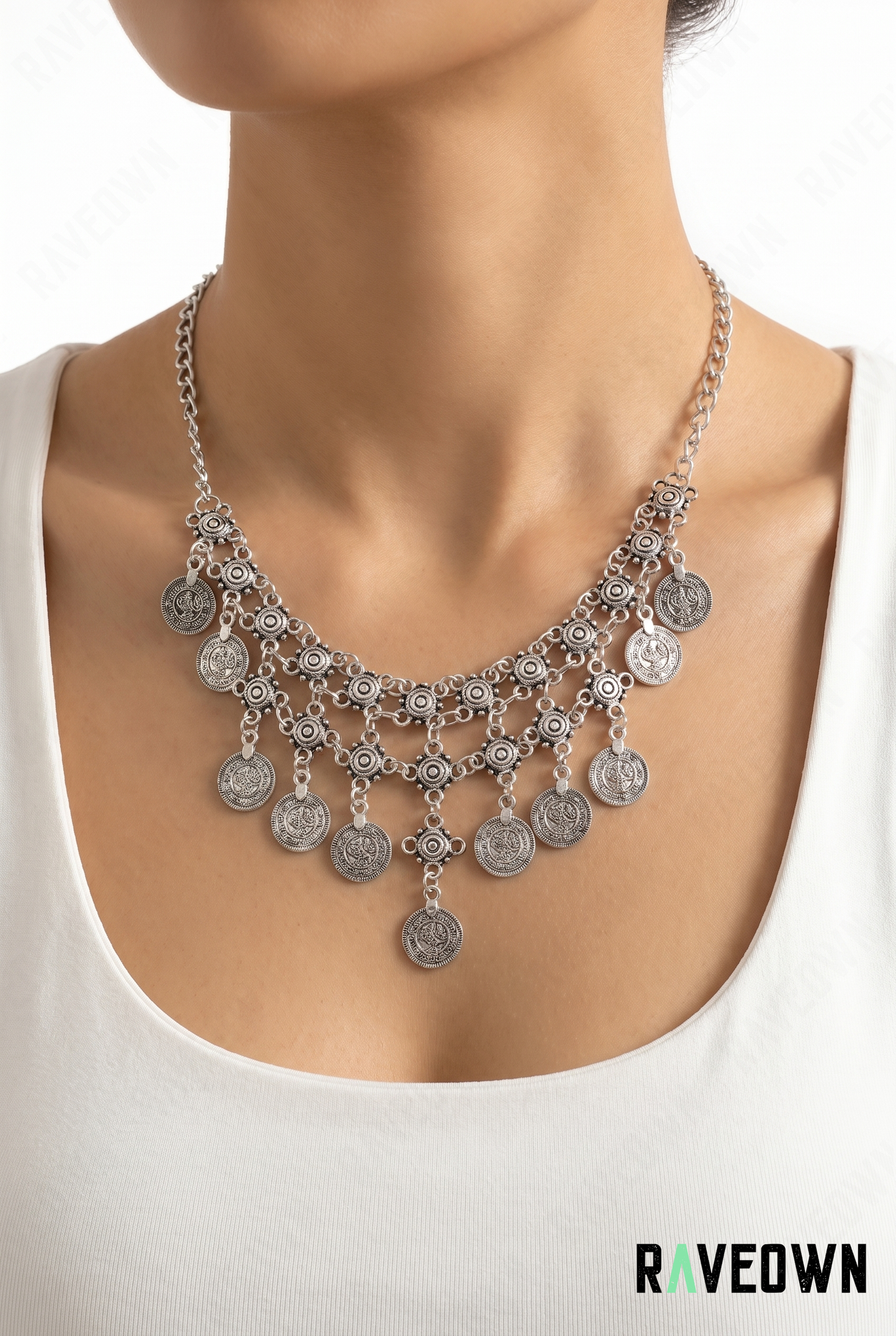 Collier pièces ethnique femme | Nektra