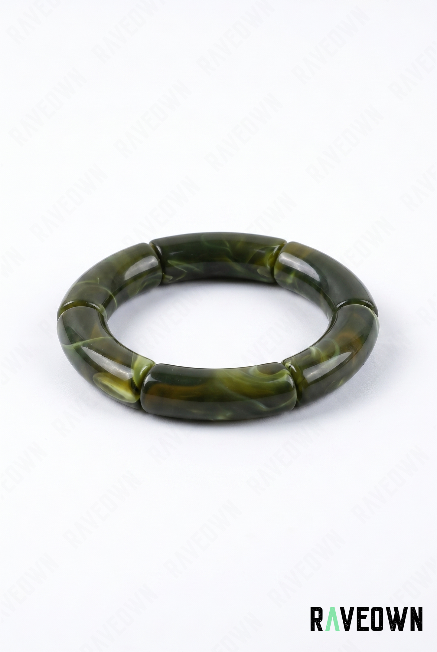 Bracelet Vert Foncé Marbré