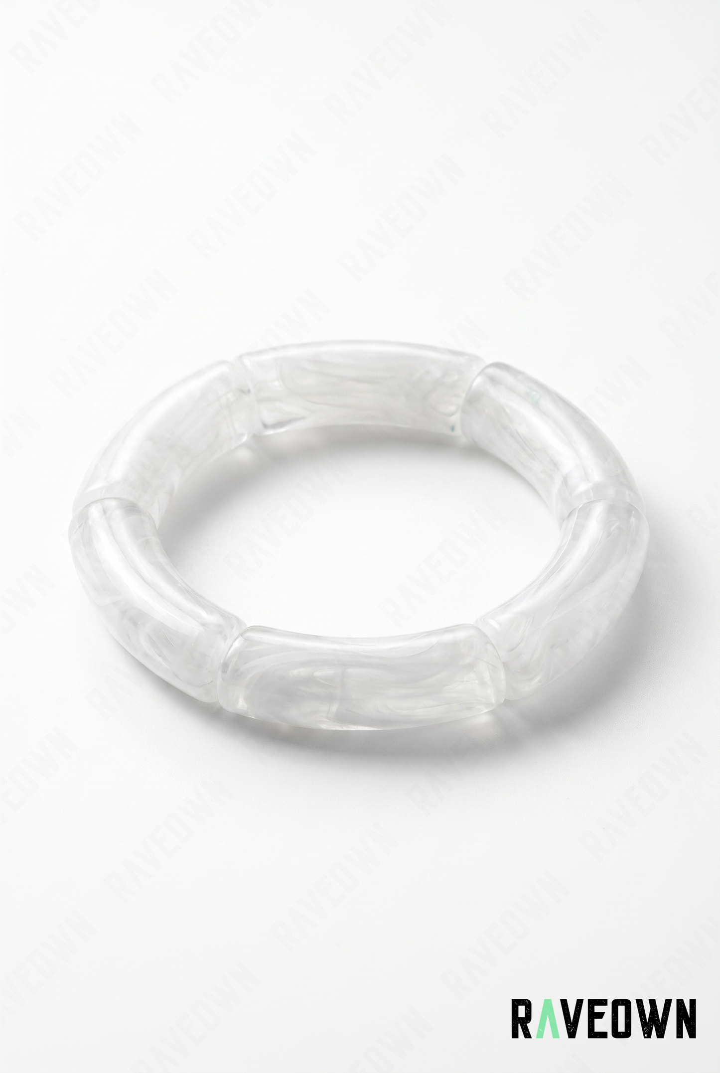 Bracelet Jonc Blanc Transparent