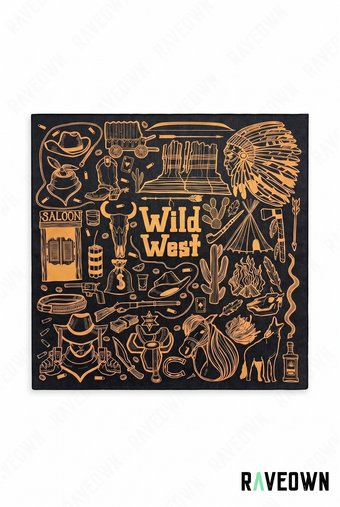 Foulard Bandana – Cowboy Wild West | Solvaï