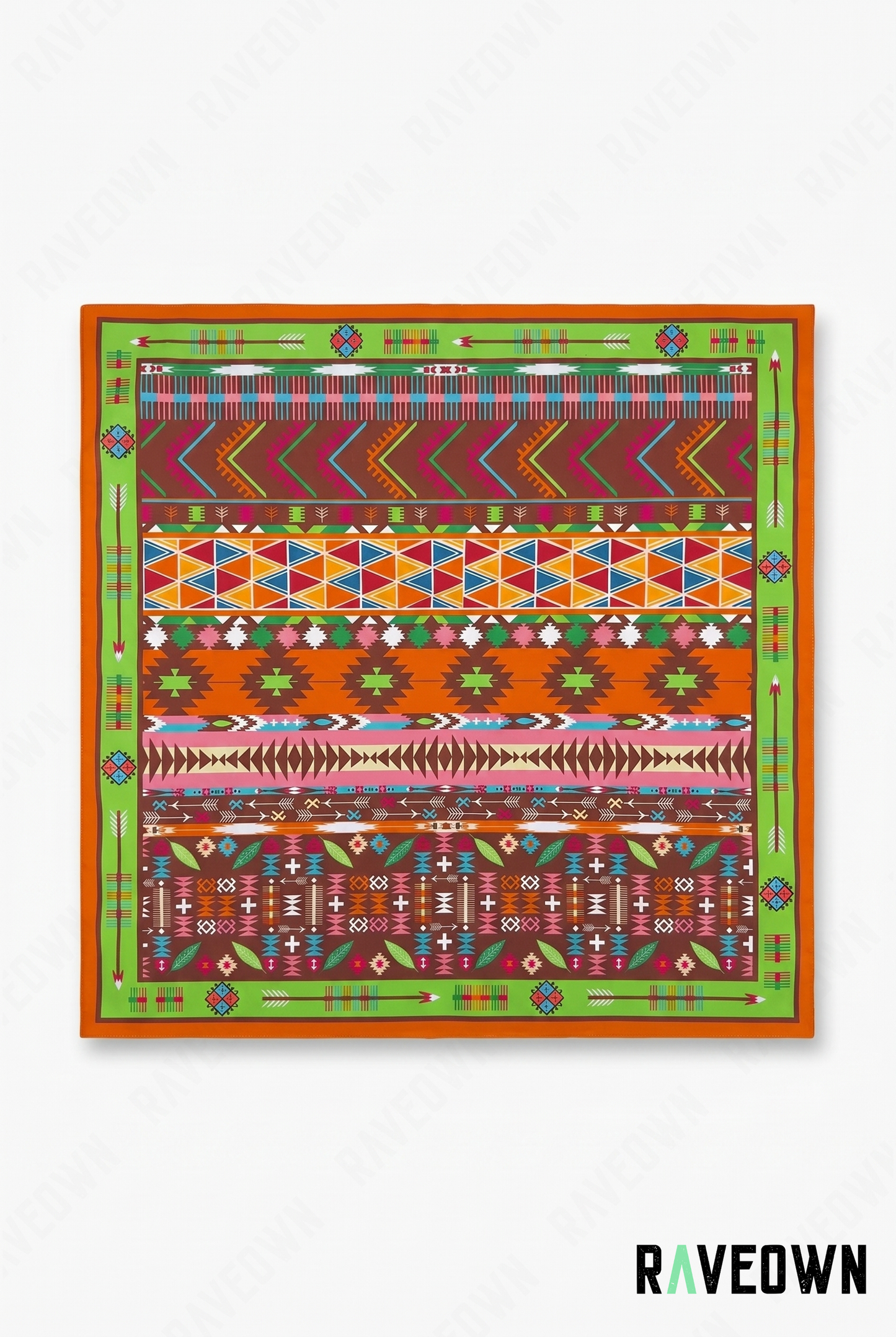 Foulard Bandana – Chevrons Ethniques Folk | Lunaï