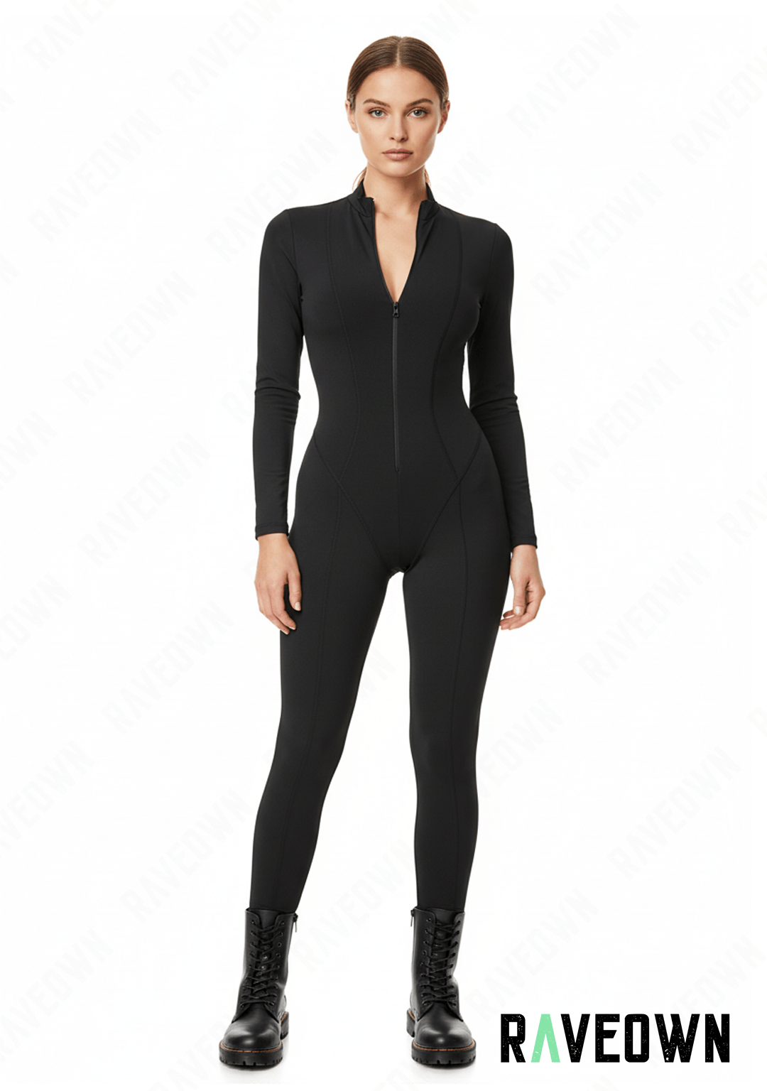 Combinaison Noire Fermeture éclair | G.Rave