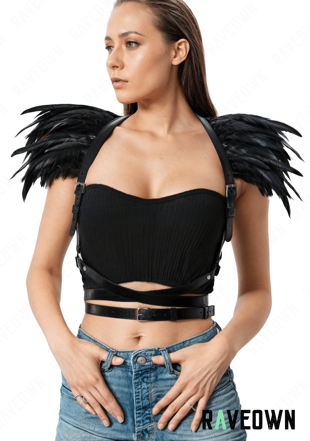 Harnais épaulettes Plumes | RavenGlow