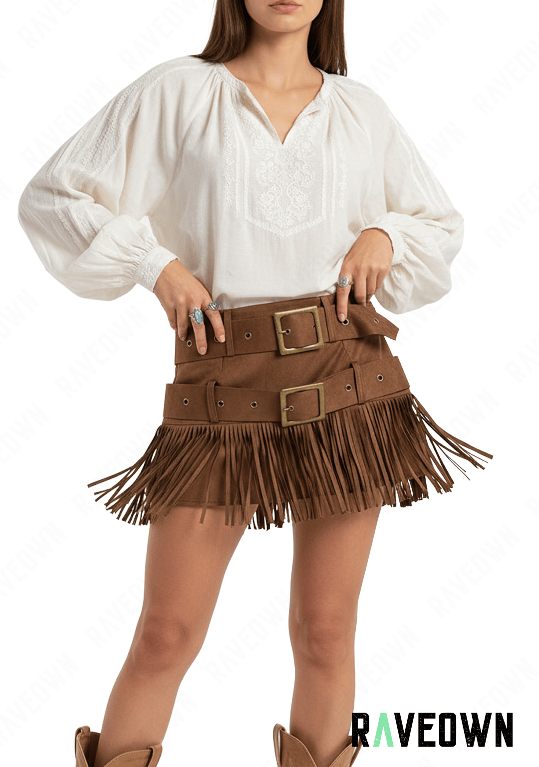 Jupe en Daim à Franges | BOHO Spirit