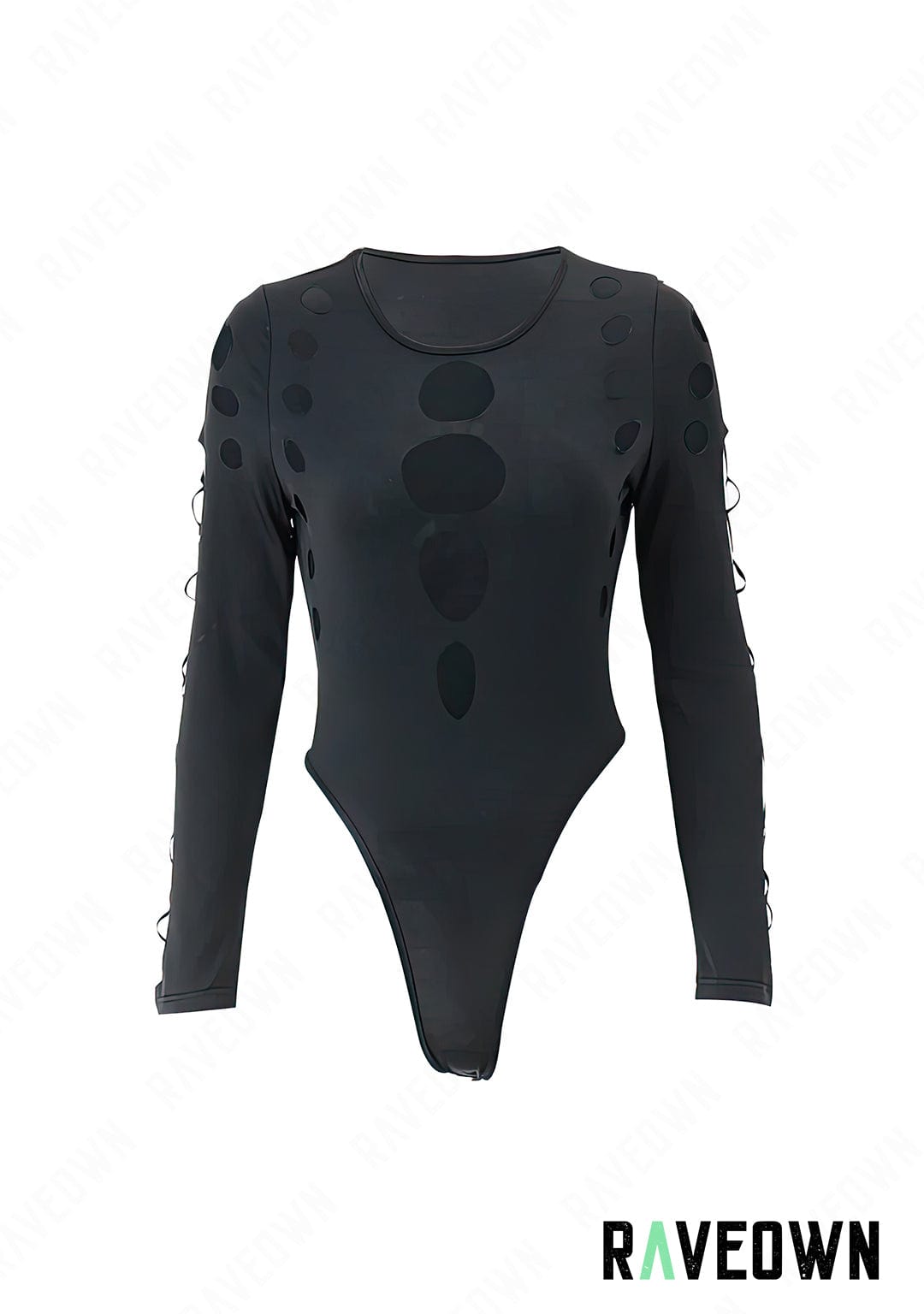 RAVEOWN | Body noir moulant à découpes | EchoRave