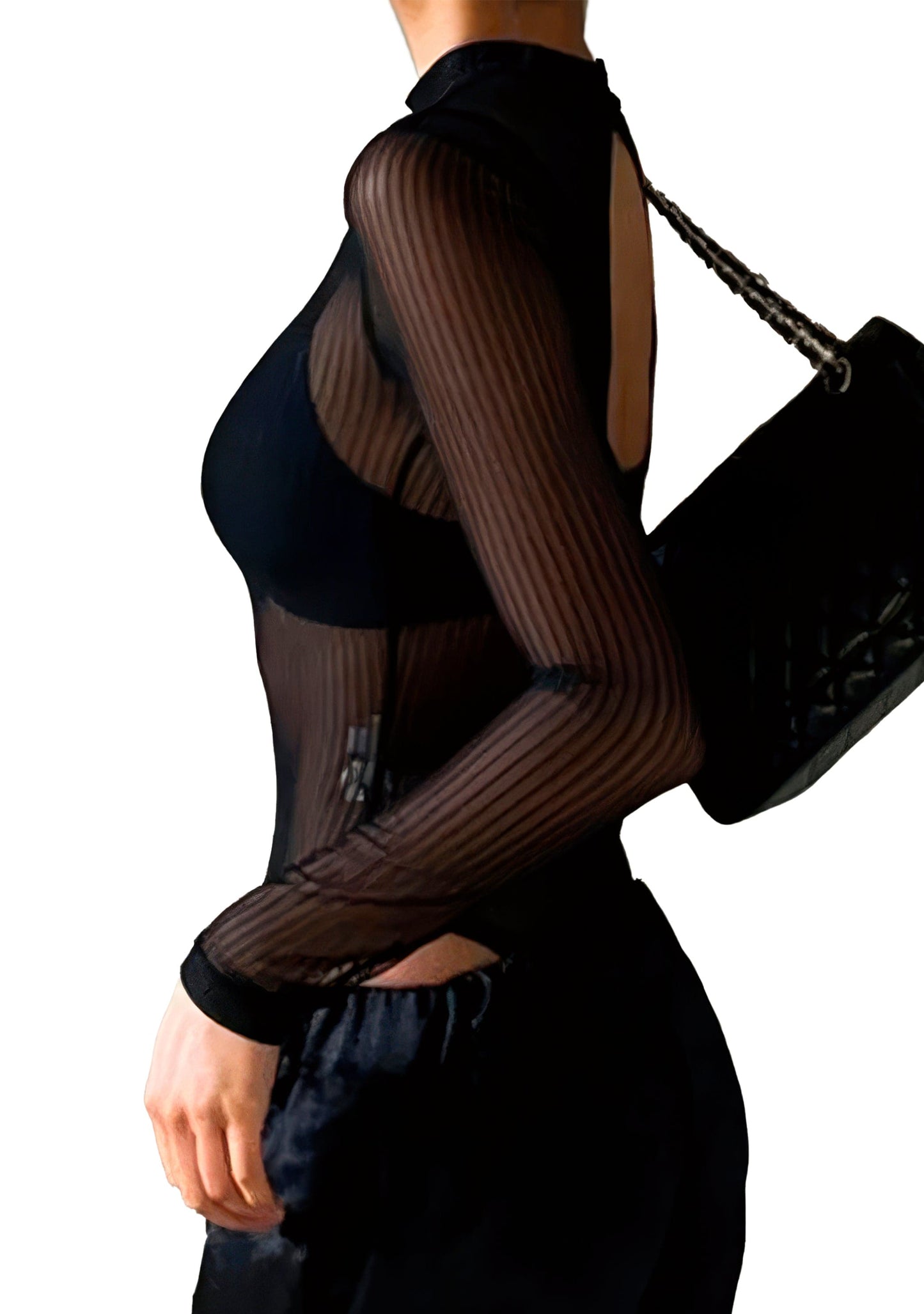 Raveown | Body Transparent à Manches Longues | Lunic