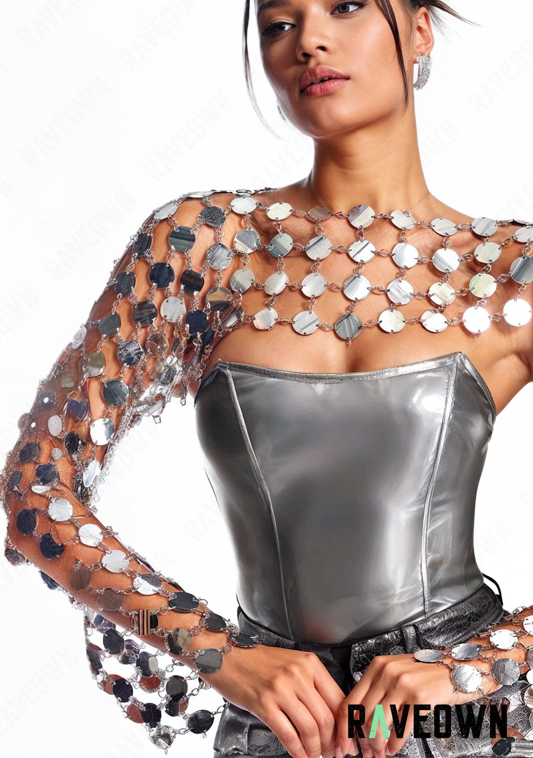 RAVEOWN | Boléro Rond Argenté | MOON SILVER Argenté Miroir / Unique
