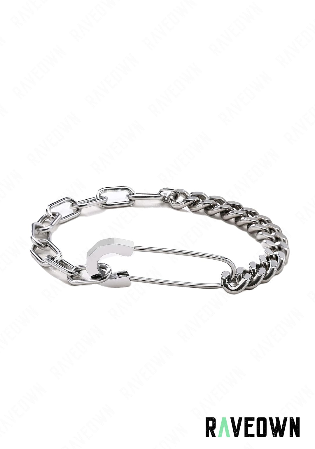 RAVEOWN | Bracelet Chaîne Double Épingles à nourrice | RÆVEN Acier