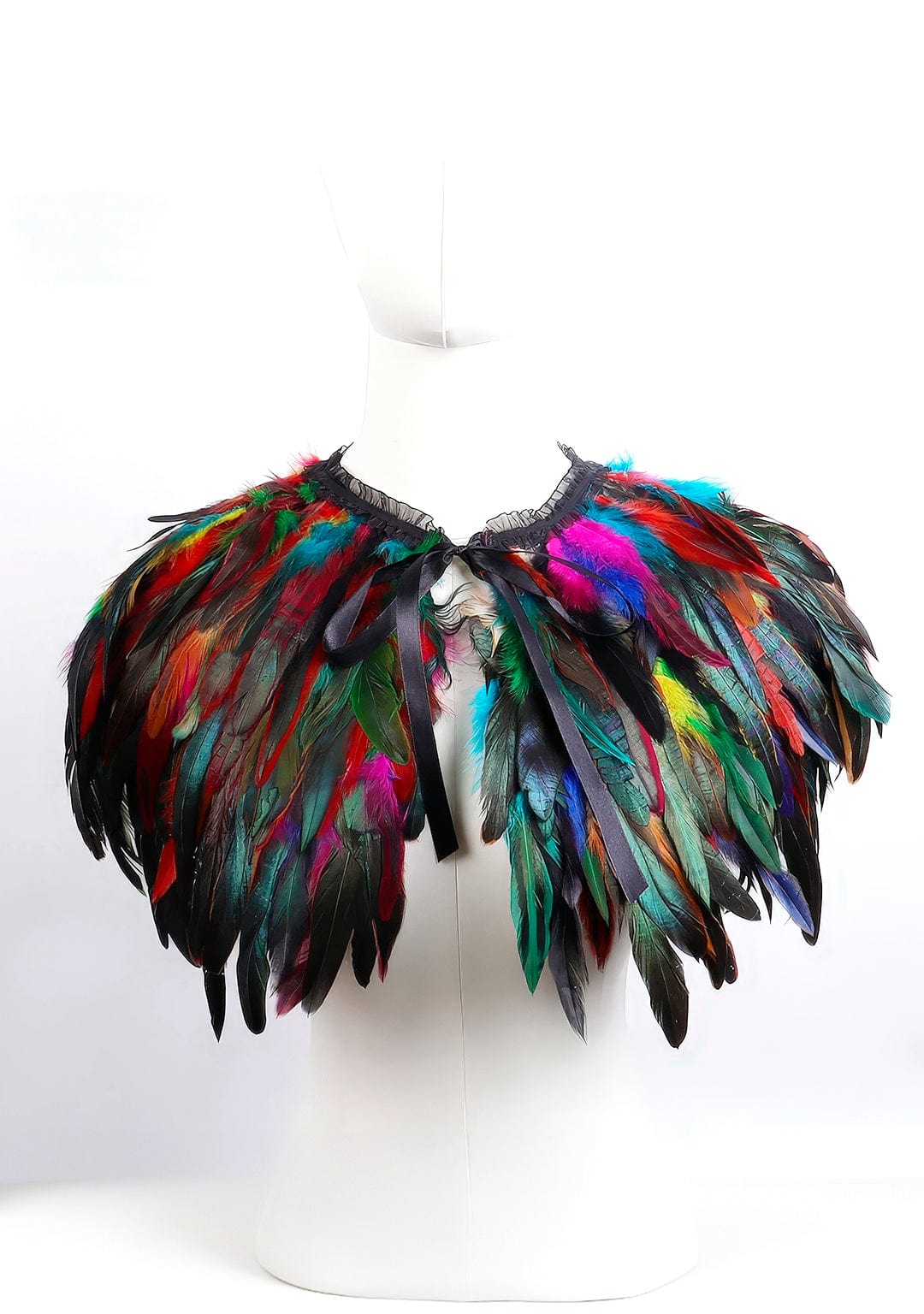 RAVEOWN | Cape Épaule à Plumes | RavenGlow Couleur