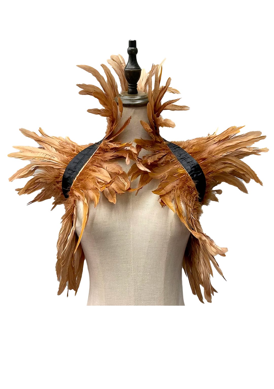 RAVEOWN | Cape épaulettes Plumes | RavenGlow Marron / Taille Unique