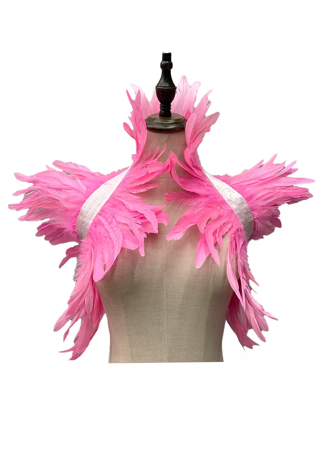 RAVEOWN | Cape épaulettes Plumes | RavenGlow Rose / Taille Unique