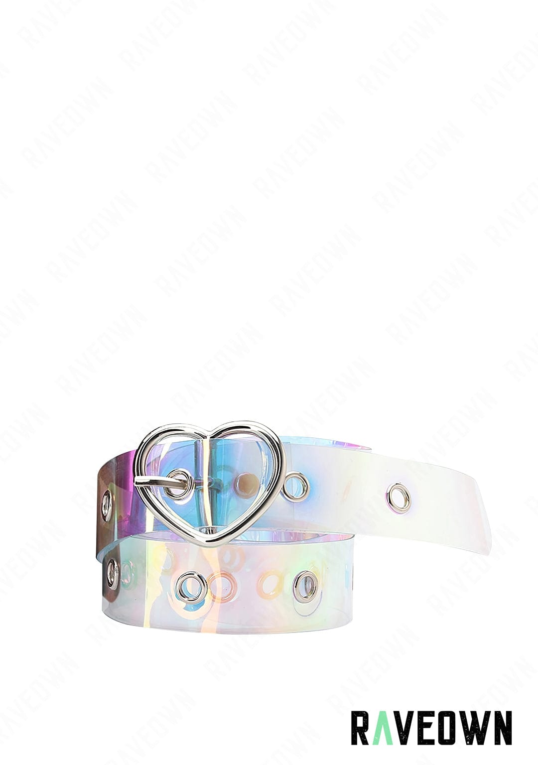 RAVEOWN | Ceinture Éclat Boucle Cœur | MOON SILVER Argenté / 105CM