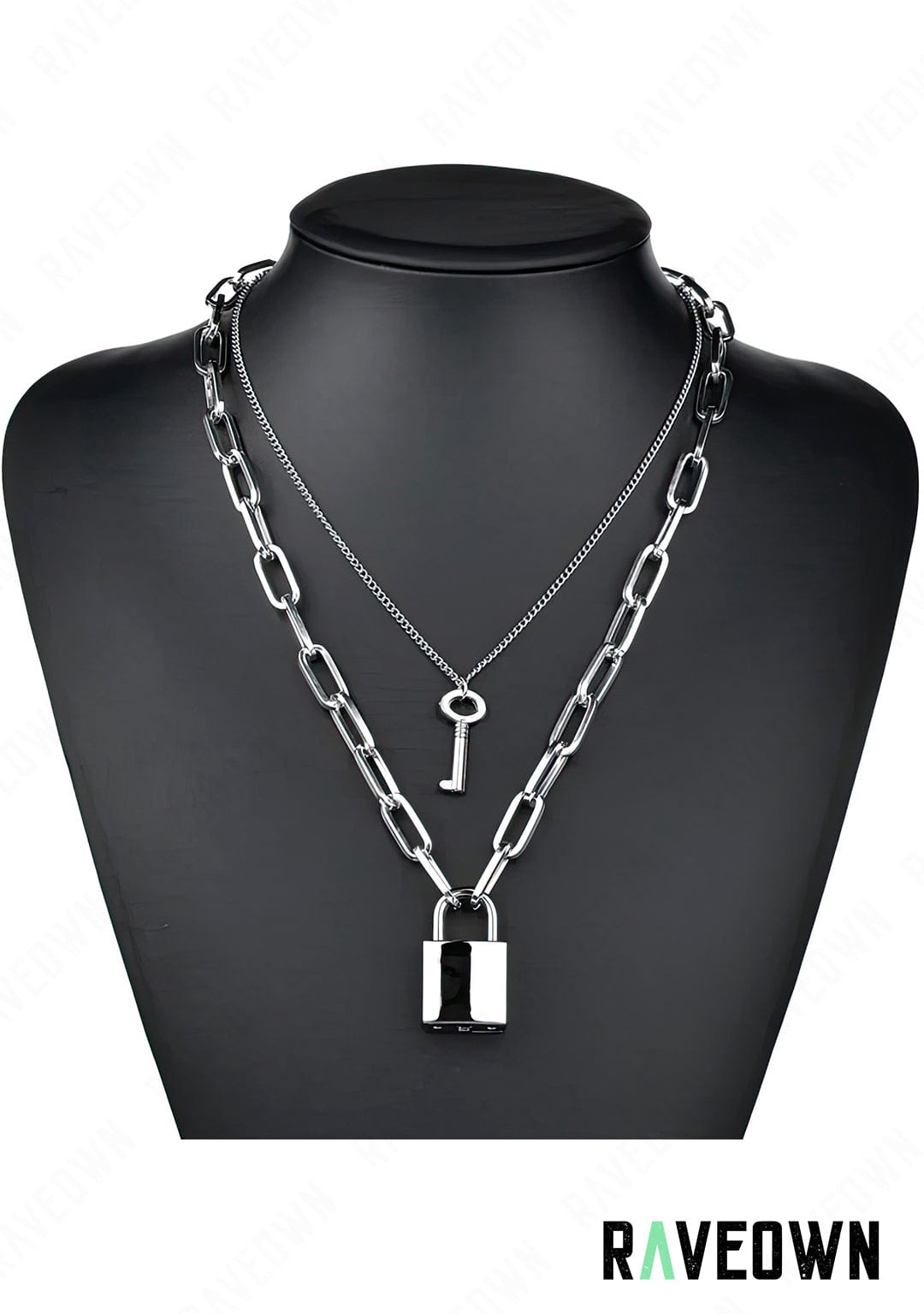 RAVEOWN | Collier à Chaîne Lock'n Key | Nektra Argenté