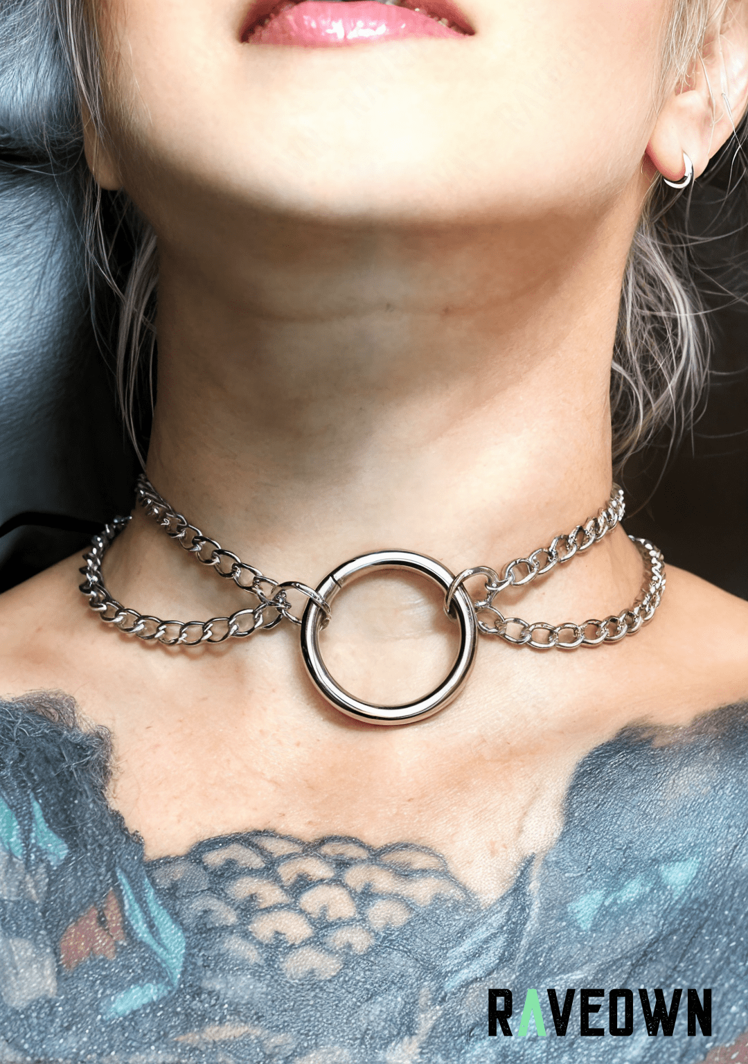 RAVEOWN | Collier Double Chaîne Anneau | RÆVEN Acier