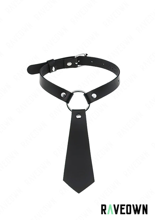Collier Harnais Cuir Femme Cravate | Sm-Rave