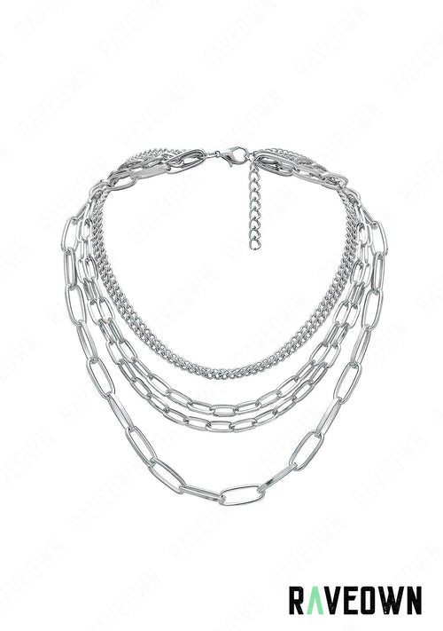 RAVEOWN | Collier Multi Chaînes Métal | RÆVEN Argenté