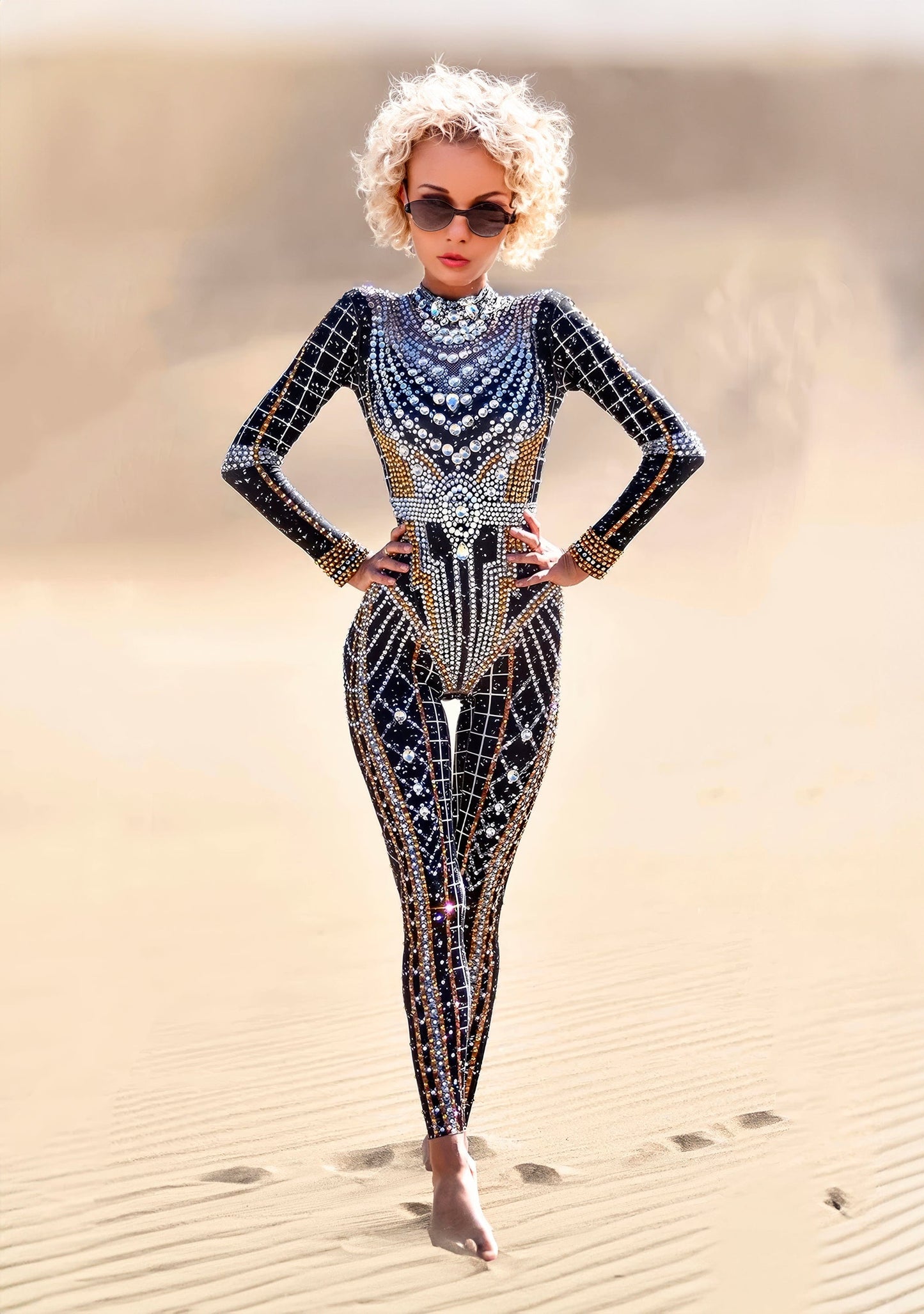 RAVEOWN | Combinaison Moulante à Strass | SHINE