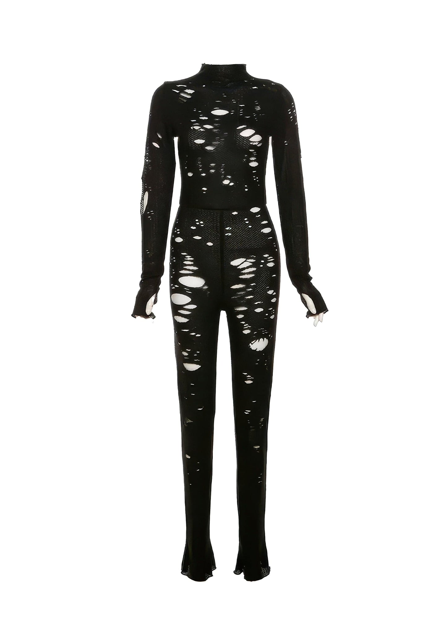 RAVEOWN | Combinaison Sexy Déchiré Noir / S