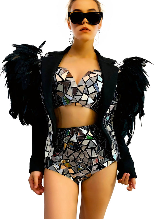 Costume Reine de la Nuit avec Plume