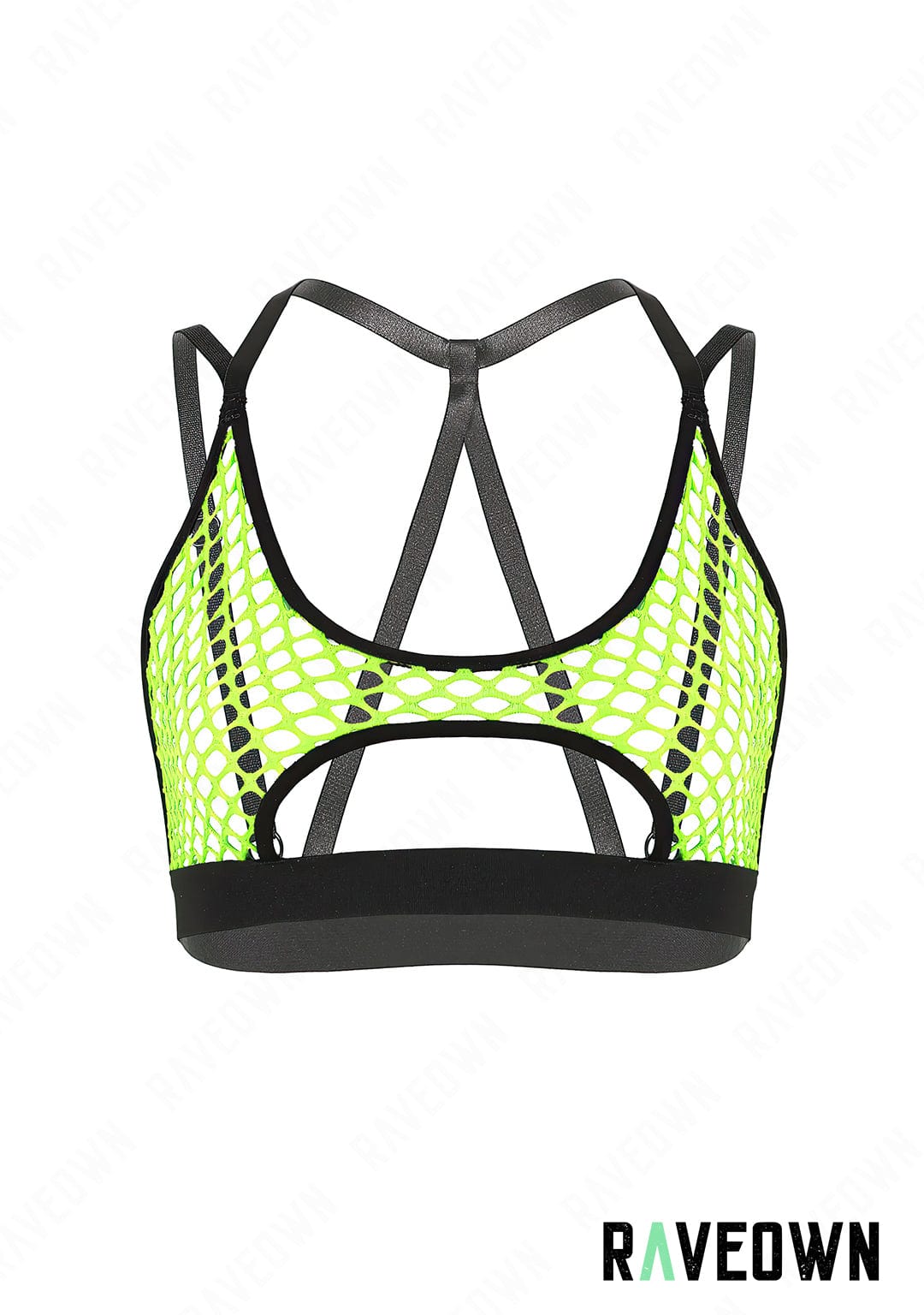 RAVEOWN | CropTop Résille | Enter.The.Rave Vert / S