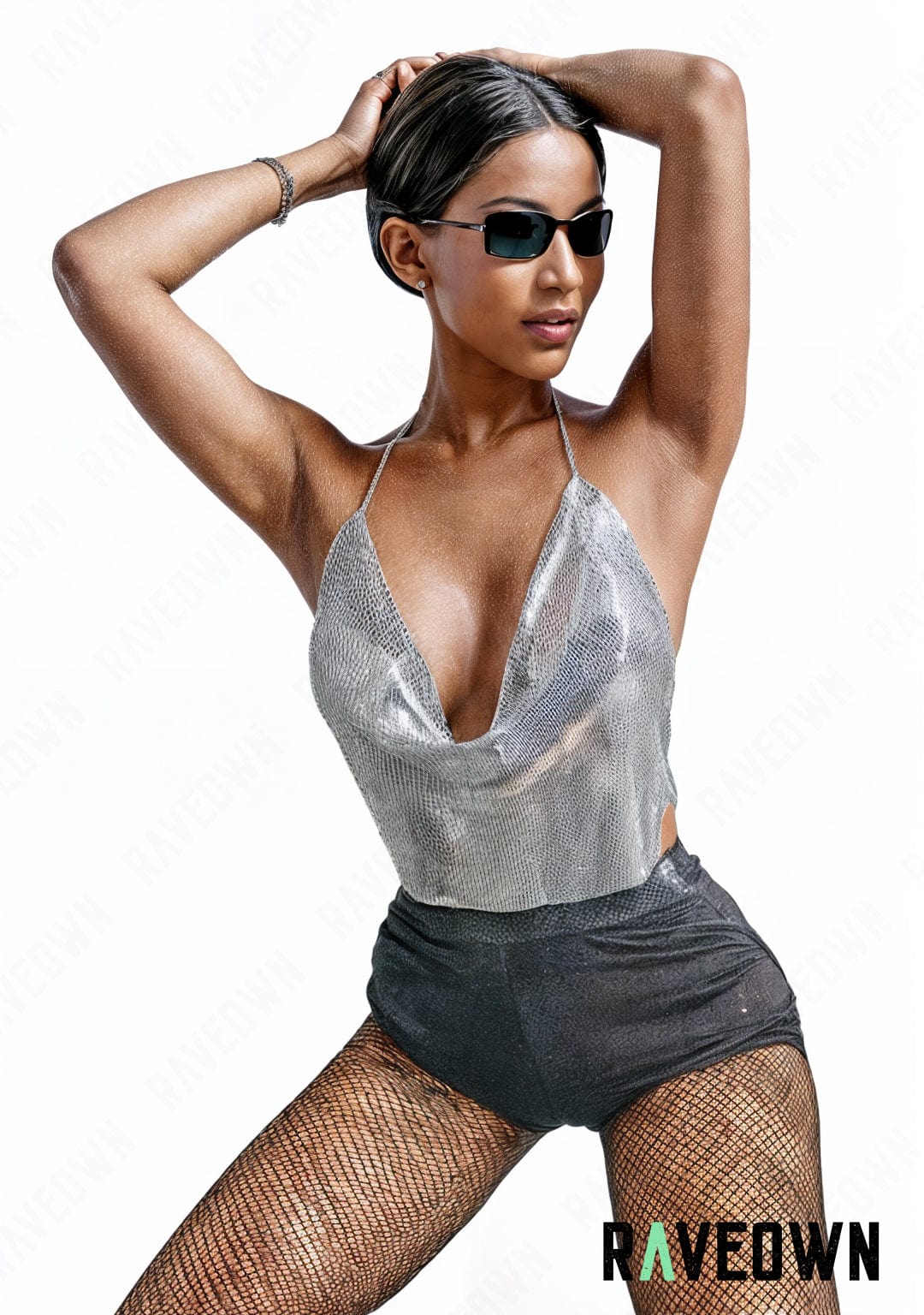 RAVEOWN | Débardeur Plongeant | MOON SILVER Argenté / 25cm