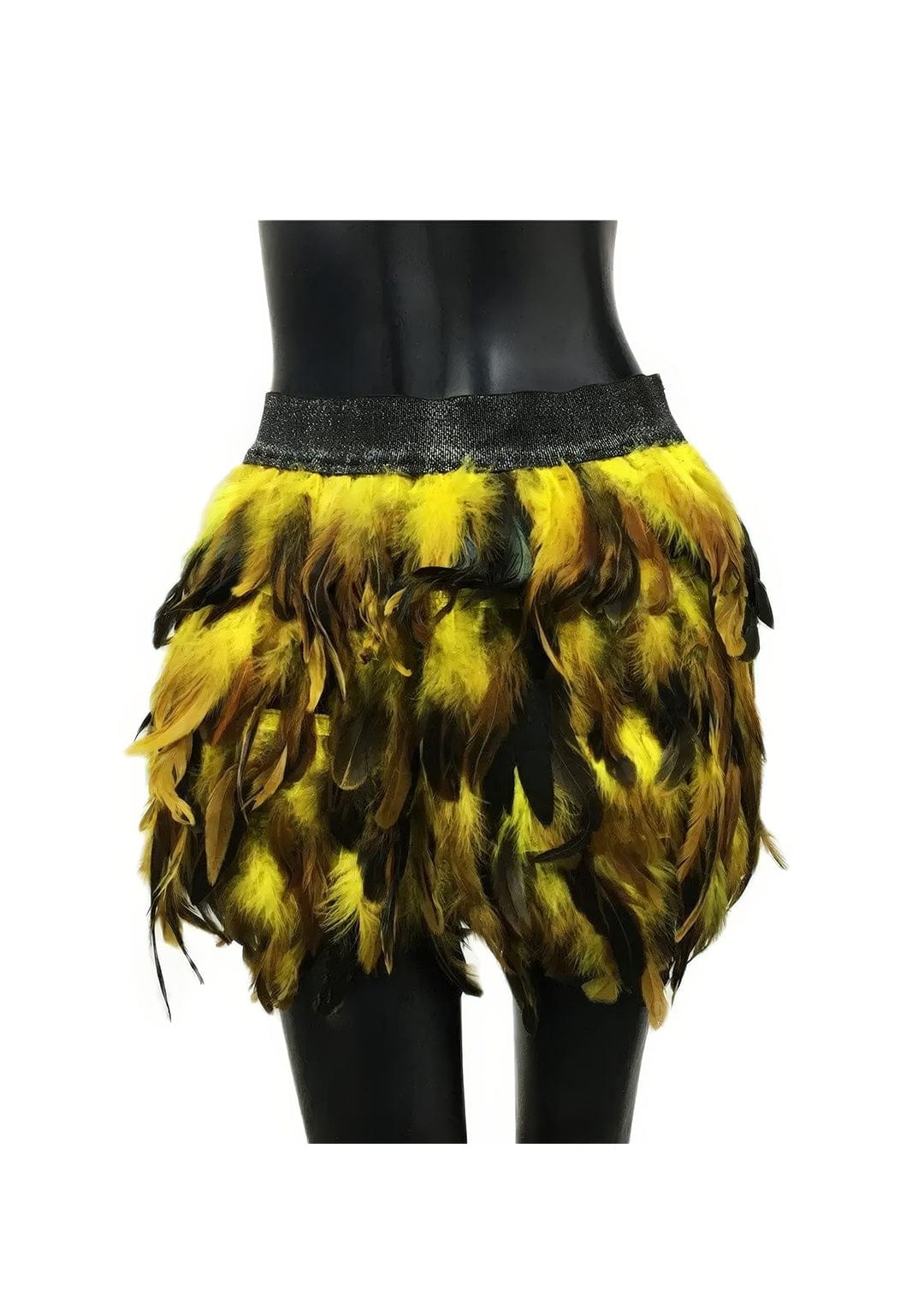 RAVEOWN | Jupe à Plumes | RavenGlow Jaune / XS-S