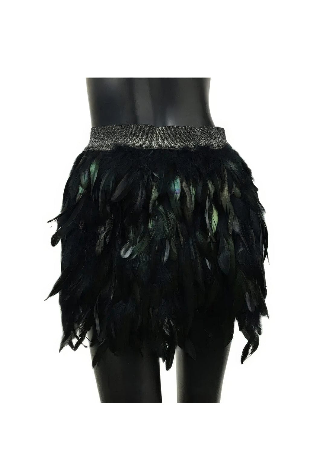 RAVEOWN | Jupe à Plumes | RavenGlow Noir / XS-S