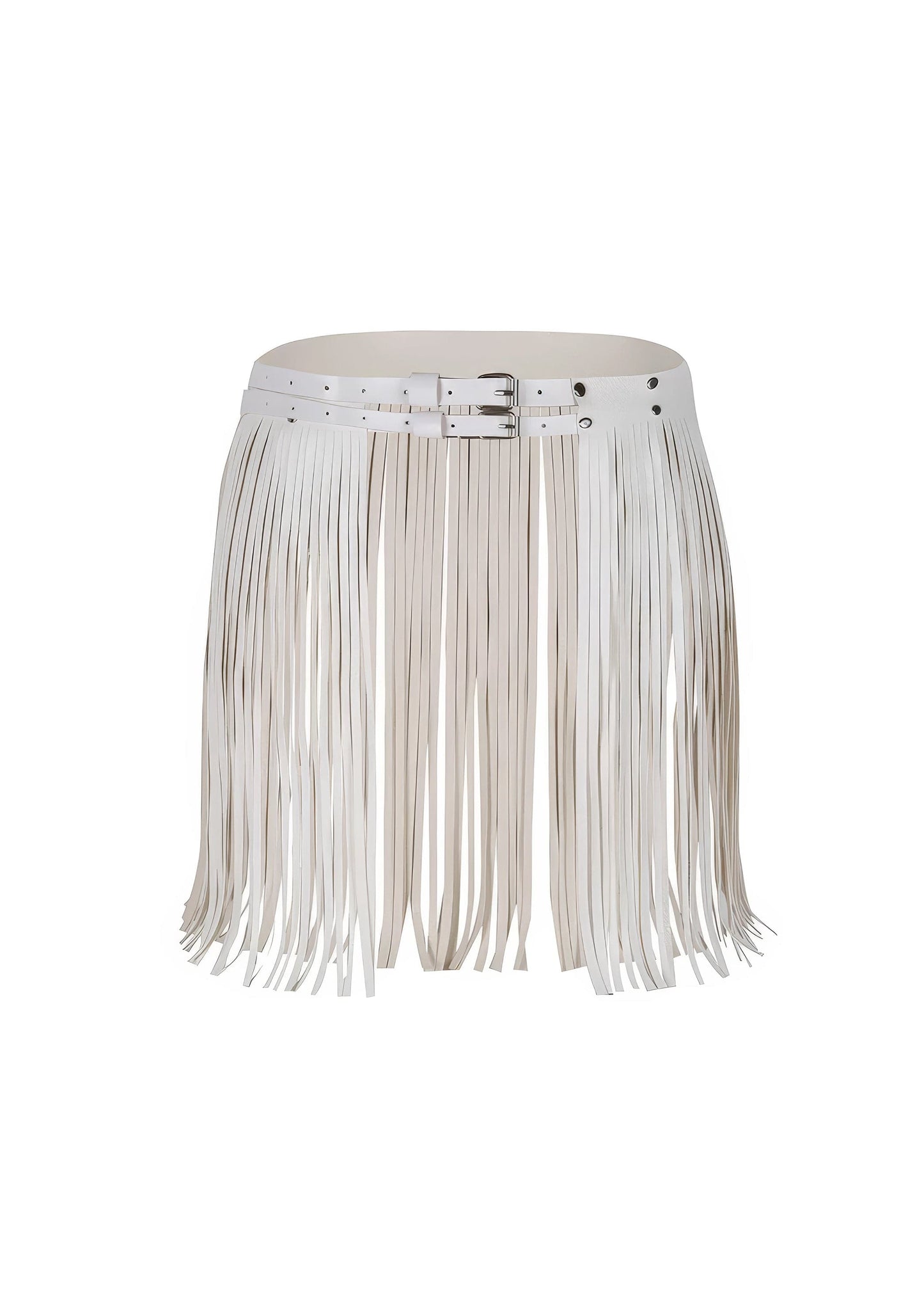 RAVEOWN | Jupe Ceinture à Franges | AfterHours Blanc