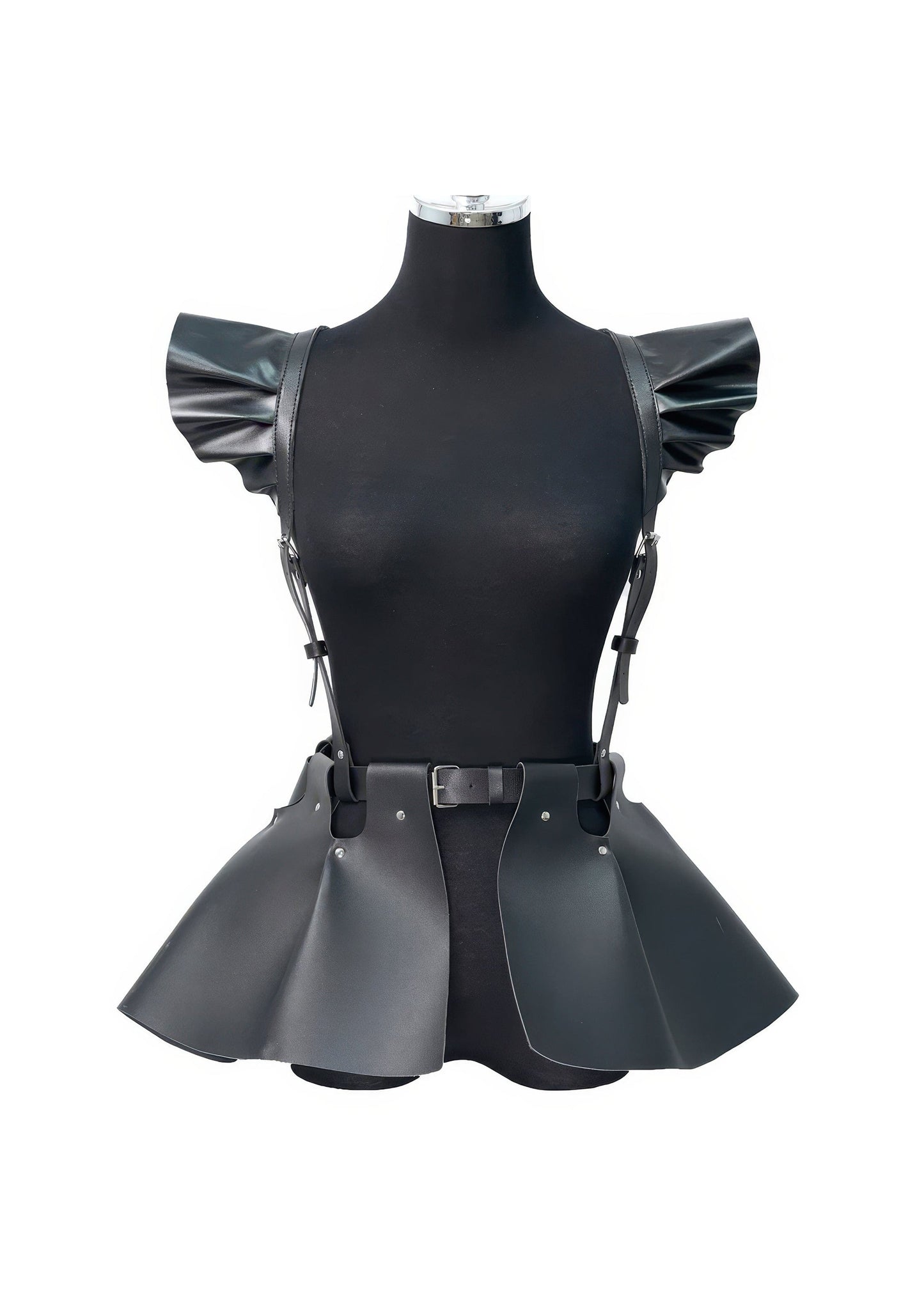 Jupe Harnais en Cuir avec Ceinture
