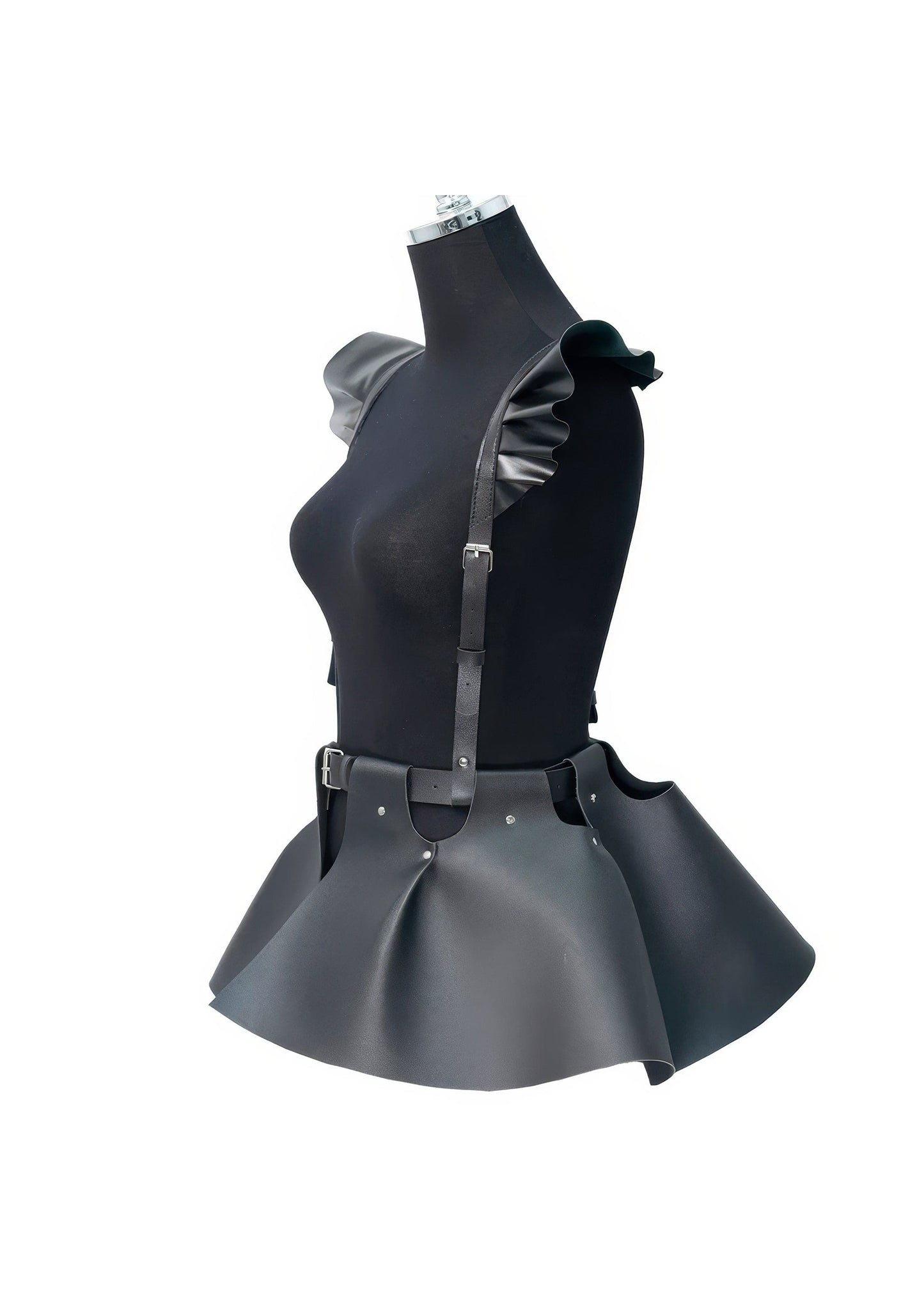 RAVEOWN | Jupe Harnais en Cuir avec Ceinture Noir