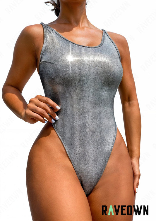 Maillot une pièce | Moon Silver holo