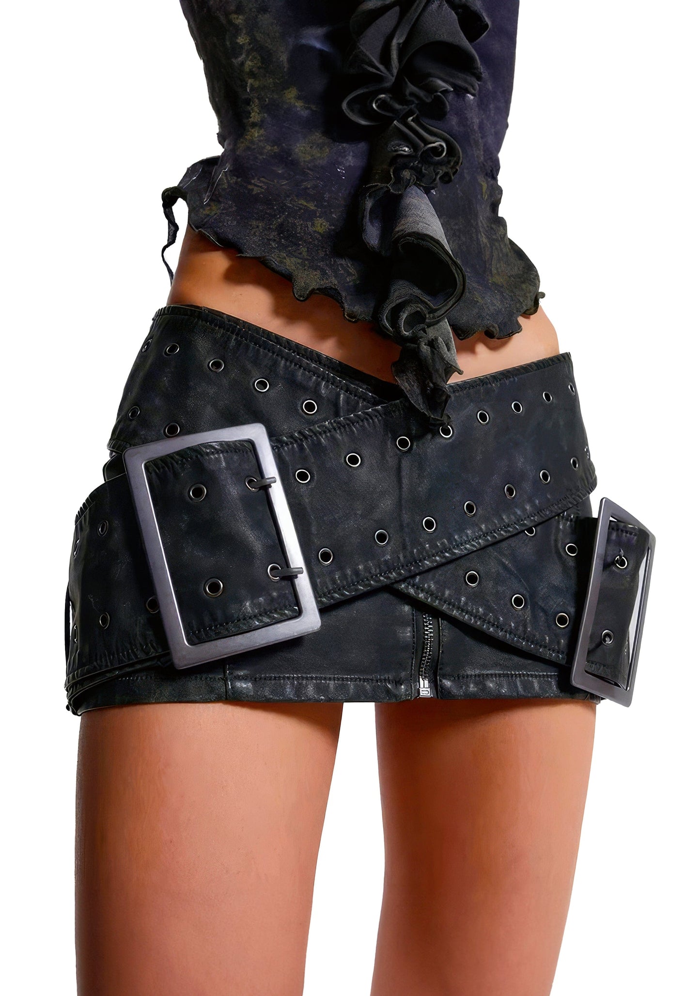 RAVEOWN | Mini Jupe Cuir