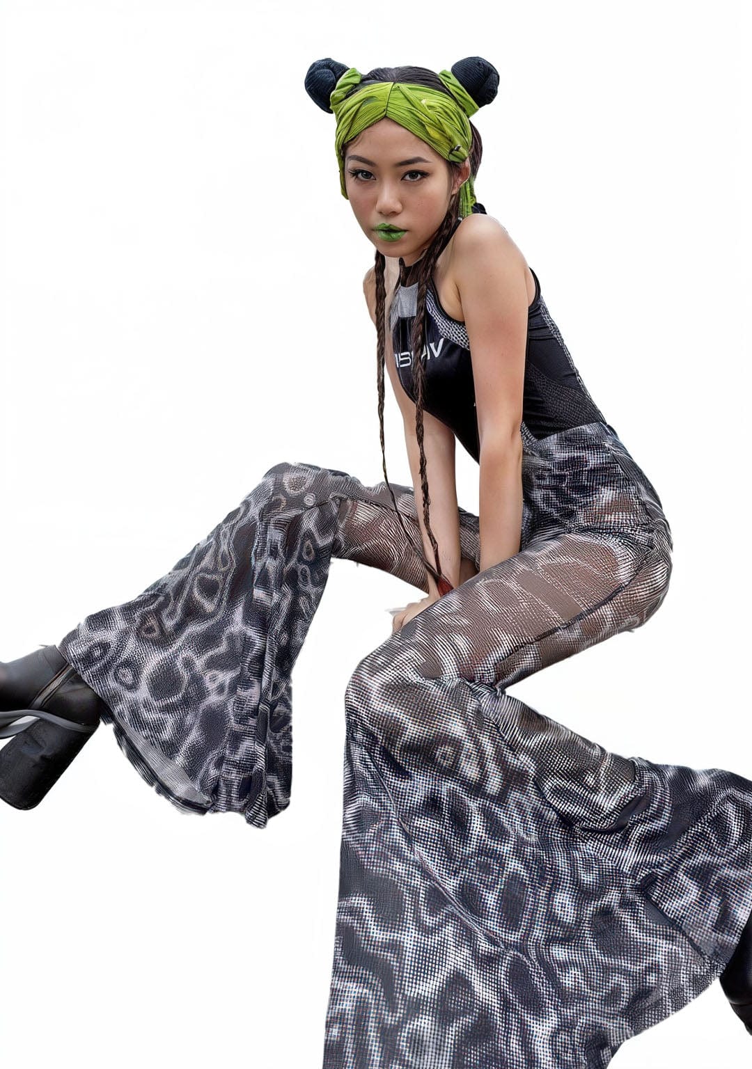 RAVEOWN | Pantalon Evasé transparent | Abstract