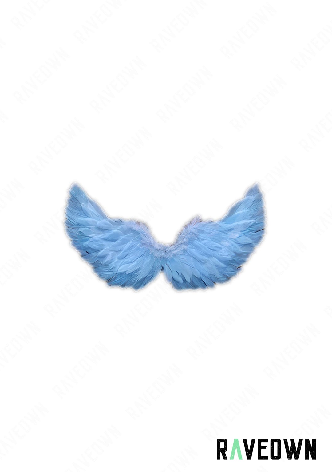 RAVEOWN | Petites ailes à Plume | RavenGlow Bleu / 65 x 35 cm