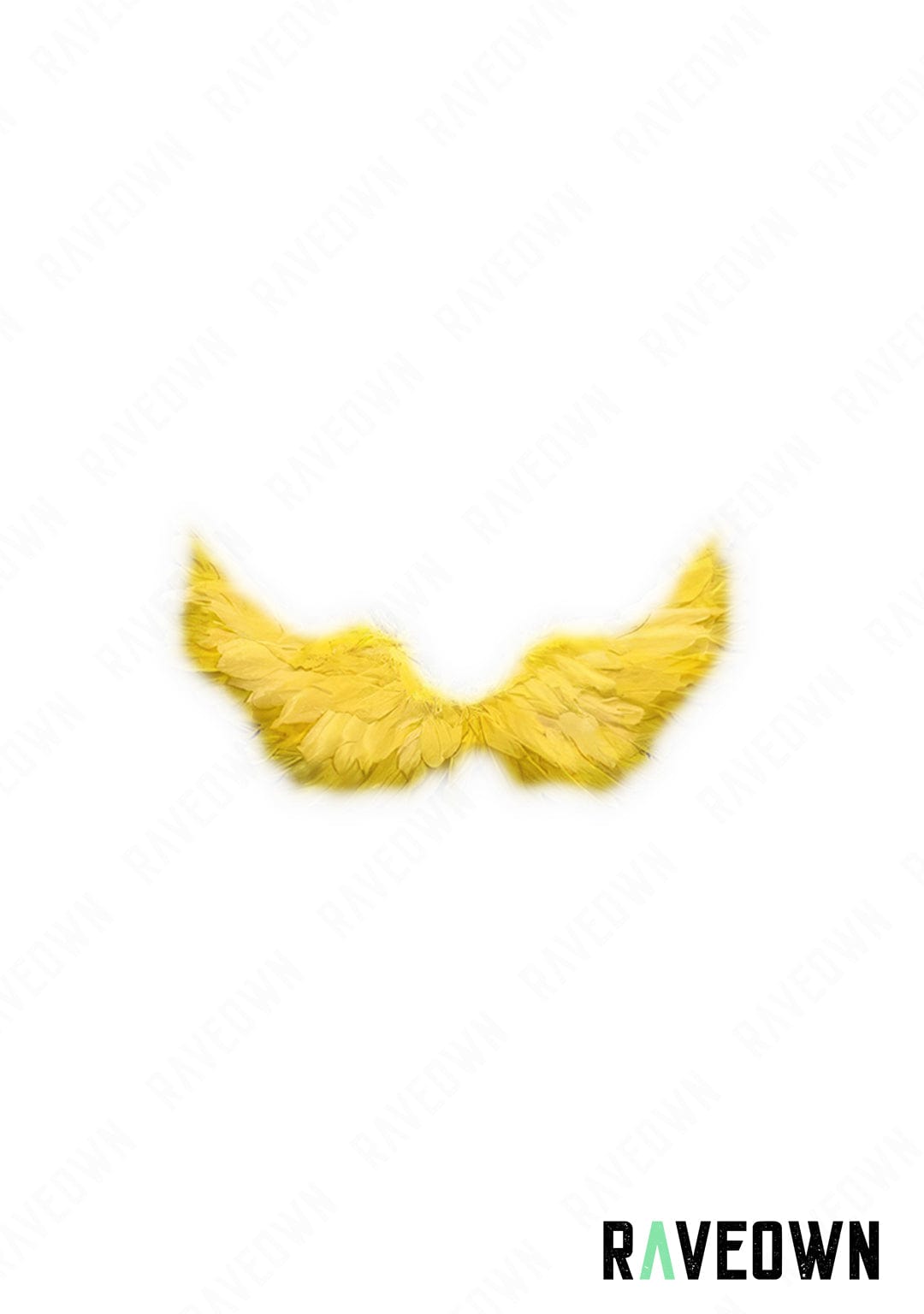 RAVEOWN | Petites ailes à Plume | RavenGlow Jaune / 65 x 35 cm