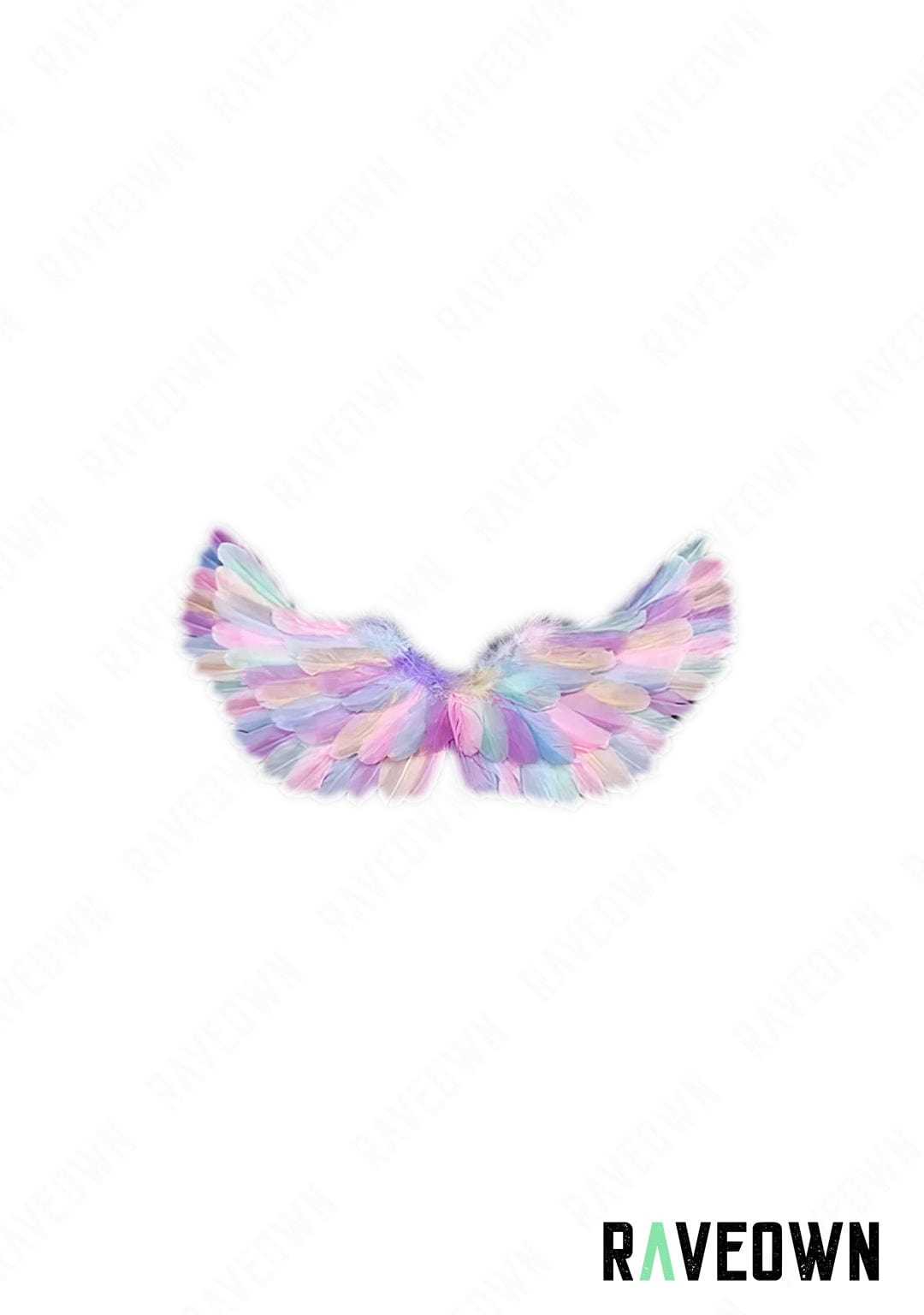 RAVEOWN | Petites ailes à Plume | RavenGlow Multi Couleur / 65 x 35 cm