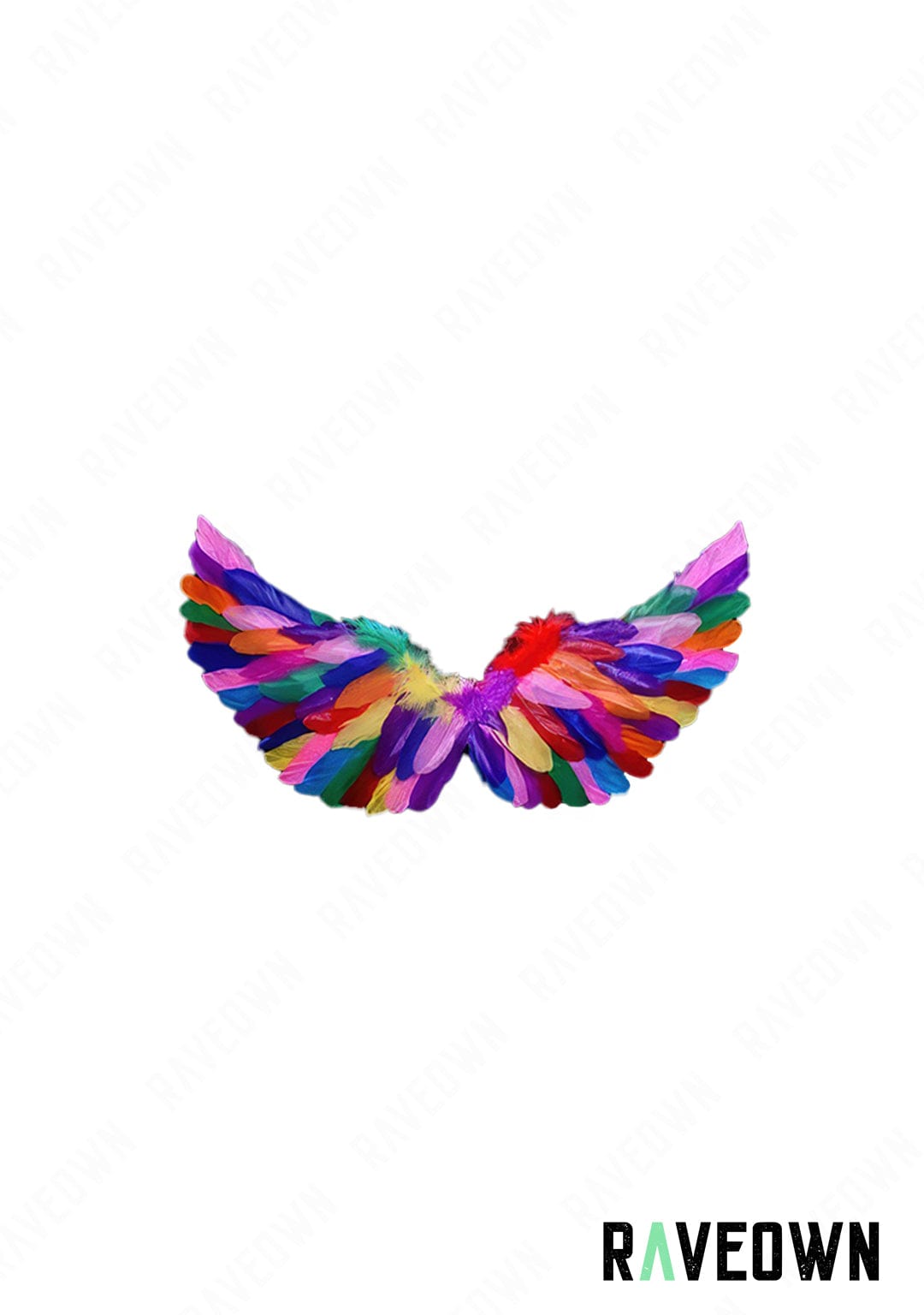 RAVEOWN | Petites ailes à Plume | RavenGlow Multi Couleurs 2 / 65 x 35 cm