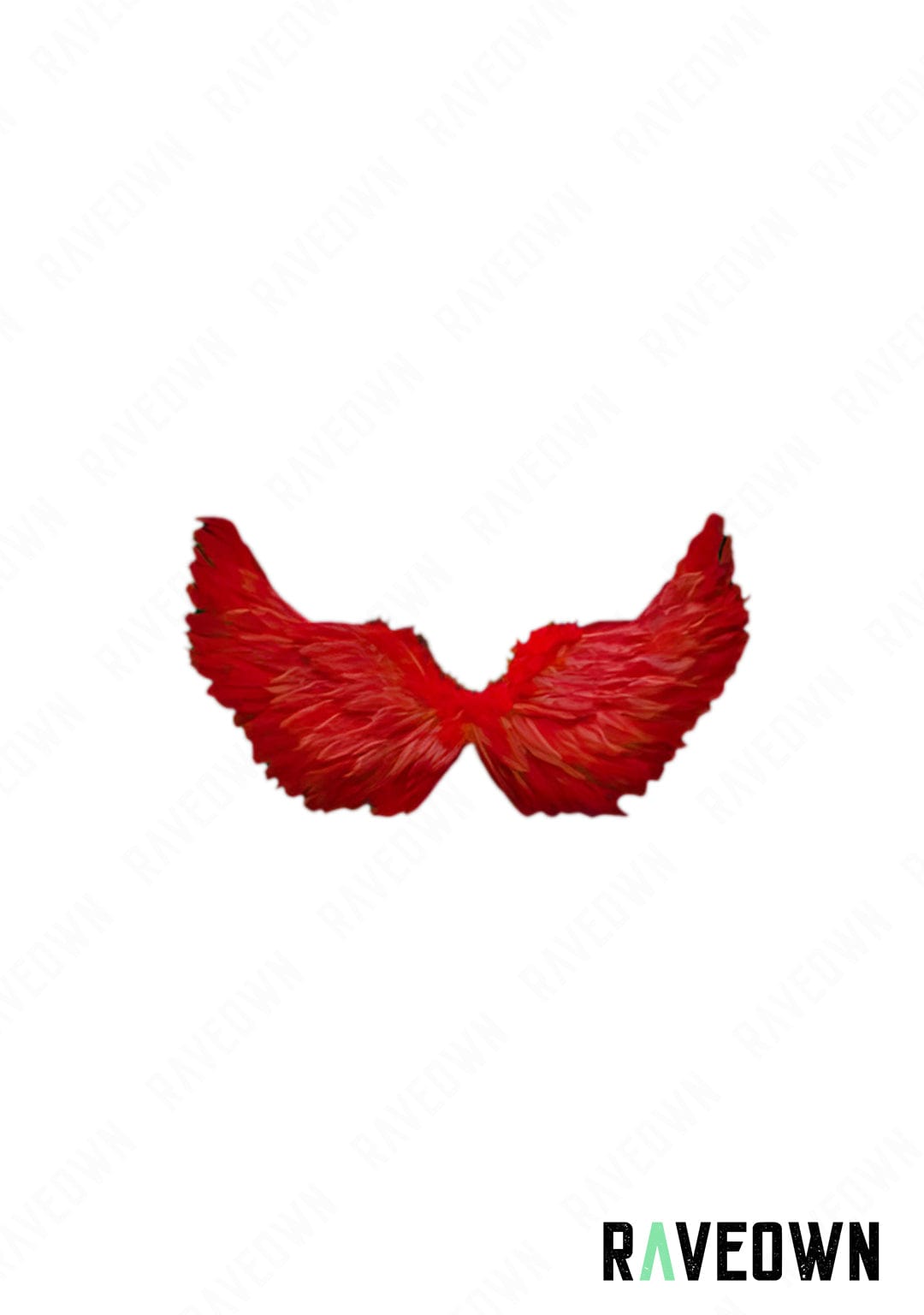 RAVEOWN | Petites ailes à Plume | RavenGlow Rouge / 65 x 35 cm