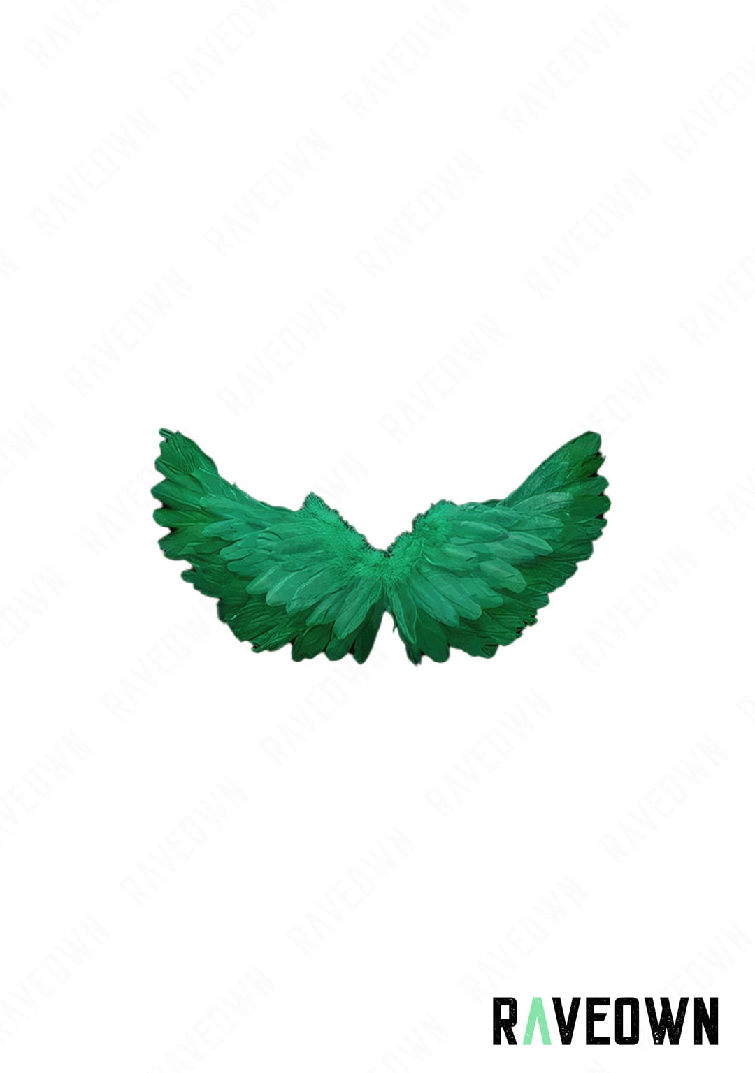 RAVEOWN | Petites ailes à Plume | RavenGlow Vert / 65 x 35 cm