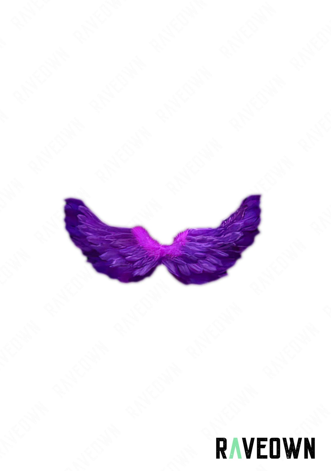 RAVEOWN | Petites ailes à Plume | RavenGlow Violet Foncé / 65 x 35 cm