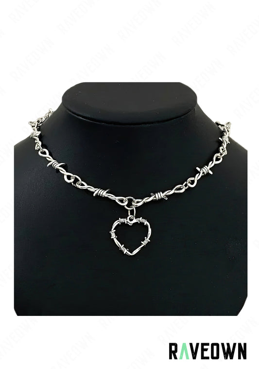 Collier Barbelé Coeur Femme | RÆVEN
