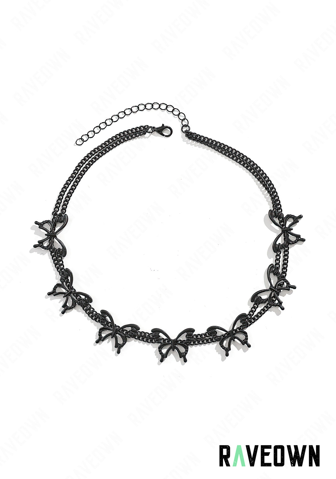 Collier Multi Papillon Noir | RÆVEN