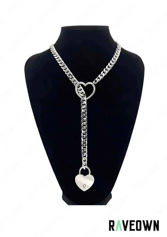 Collier Cœur Entier Laisse Femme | RÆVEN